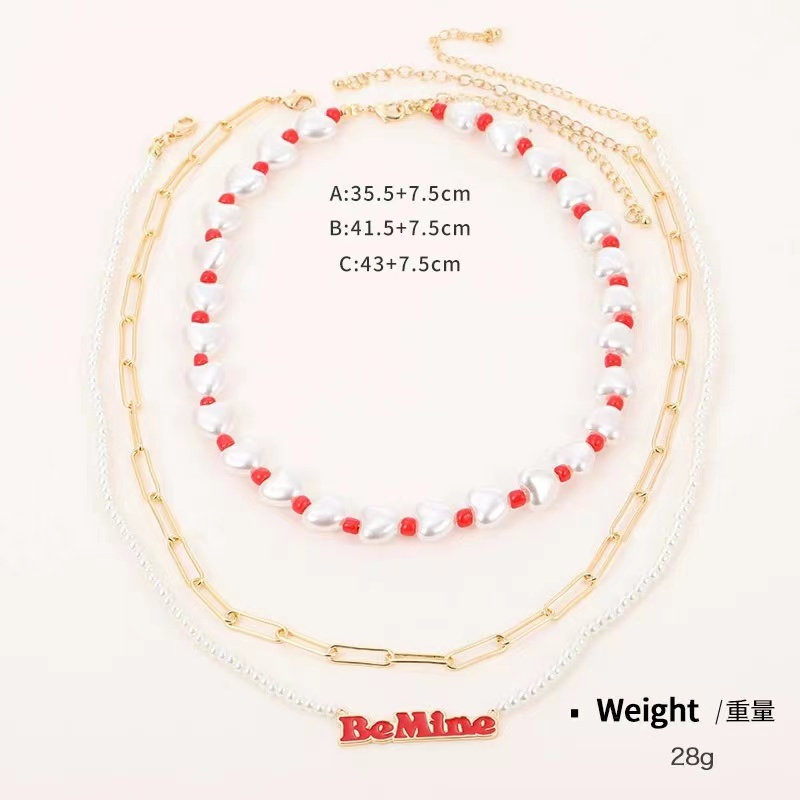 lover series love inlays the zirconium multi-row overlapping to wear the necklace female