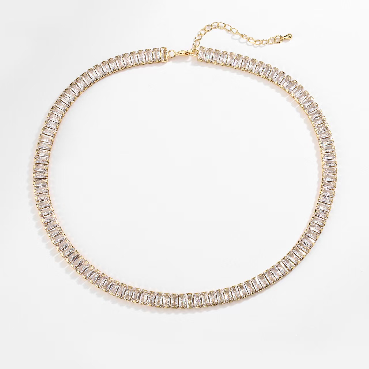 Light luxury high-end zircon necklace with simple and elegant style